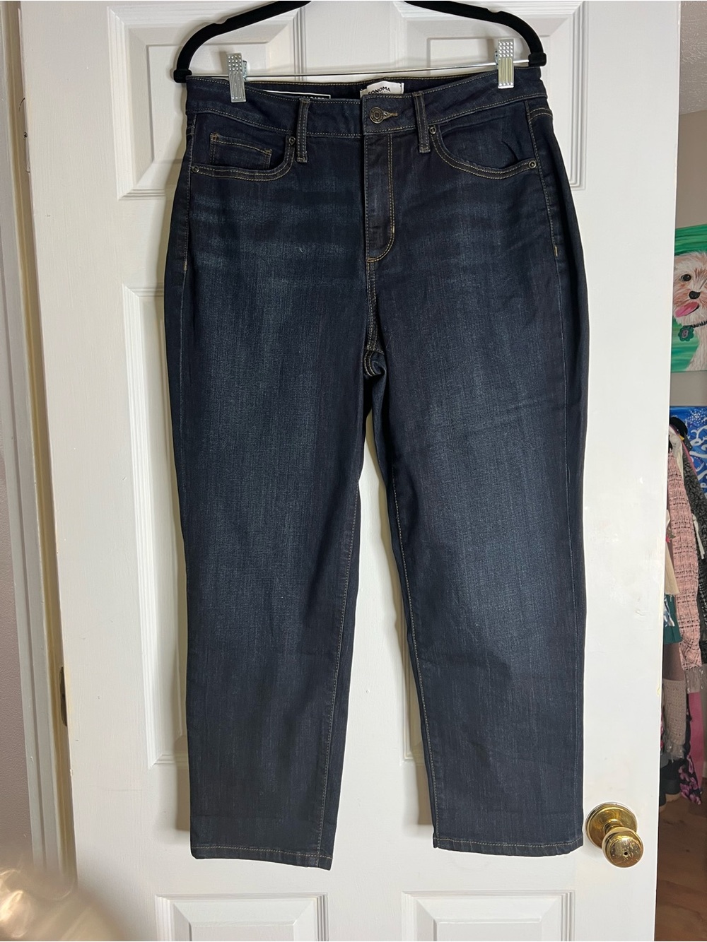 Sonoma Dark Blue Curvy Capris